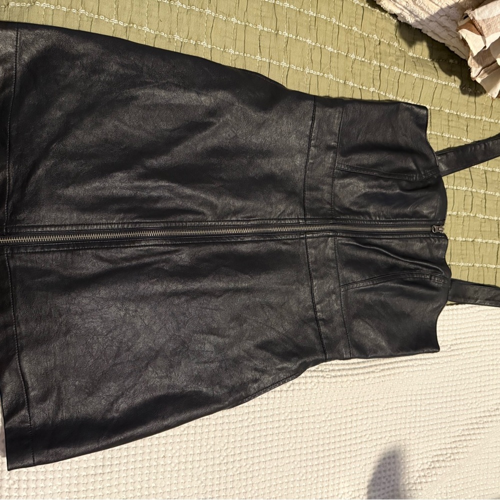 Wild Fable Black Leather Dress Fitted Sleeveless